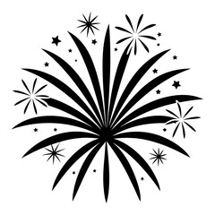 silhouette of firework vector