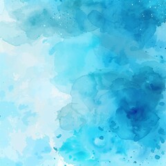 Abstract Watercolor Background with Blue and White Hues