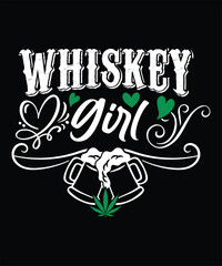 WHISKEY GIRL VECTOR TSHIRT DESIGN
