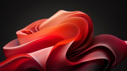 Fototapeta premium Modern and minimalist touch, add sophistication and creativity to your project with a sleek red wave