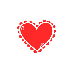 Silhouette doodle valentine's day elements collection. Collection of cute hand drawn icons with heart, letter, bird, cake, gift, potion, phone. Vector illustration. Design for prints, cards 