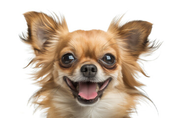 curly-haired Poodle on a white