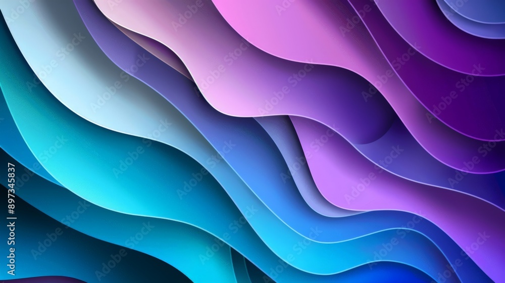Poster vibrant abstract background with wavy shapes and shadows, ideal for website backgrounds and printing