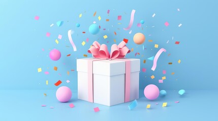 Congratulations Post Card Mock Up Concept presents a vibrant and festive design with bold colors