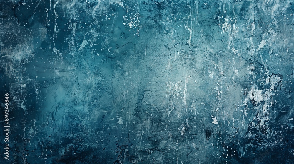 Poster grunge background in deep turquoise offering a textured canvas for your message