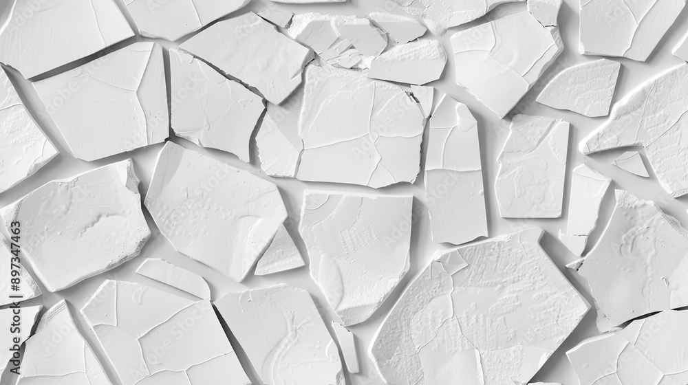 Poster white paint with cracks and texture seamless pattern