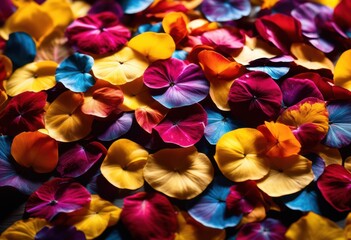 vibrant colorful petals spread across showcasing rich spectrum hues textures creative inspiration, artwork, flower, palette, design, paint, canvas, brush
