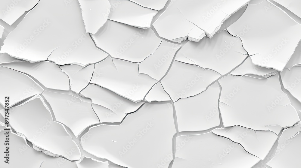 Poster white paint with cracks and texture seamless pattern