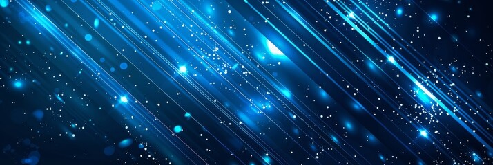 Obraz premium Abstract background with blue light streaks and sparkles, perfect for futuristic designs and creative projects