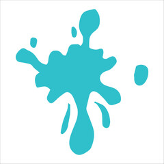 Paint cyan pigment spray splash stain illustration spots