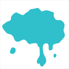 Paint cyan pigment spray splash stain illustration spots