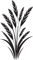 Black Color Grass Silhouette Vector Illustration