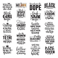 Fototapeta premium 20 Black Girl SVG Bundle
