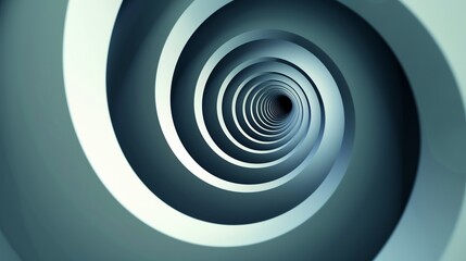 Fototapeta premium Abstract background with mesmerizing spiral shape in blue, green, and white colors, evoking a futuristic and psychedelic design