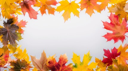 Fototapeta premium autumn leaves frame 