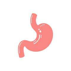 Gastroenteralgia stomach human organ flat design