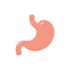 Gastroenteralgia stomach human organ flat design