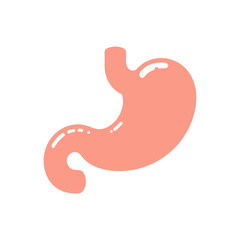 Gastroenteralgia stomach human organ flat design