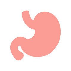 Obraz premium Gastroenteralgia stomach human organ flat design