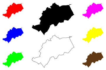 Gyor City (Hungary, Gyor-Moson-Sopron County) map vector illustration, scribble sketch City of Gyor map