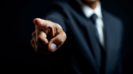 businessman points his finger at you