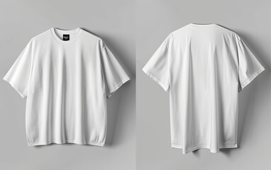 white oversize tshirt mock up, front and back mock up for an oversize white tshirt