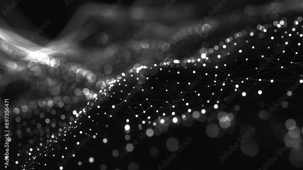 Aufkleber abstract digital background of points and lines