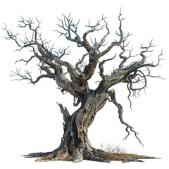 Fototapeta premium creepy gnarled trees isolated.