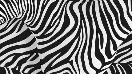 Wild Zebra Wave Pattern with black and white. Trendy Stylish Abstract Background.
 
