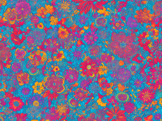 Obraz premium pattern with flowers,Ai generated 