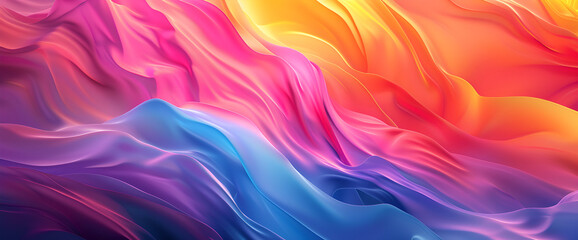 Fototapeta premium Abstract striped background ,abstract background with purple and blue waves, 3d render illustration ,abstract background of blue and pink silk fabric with some smooth folds in it