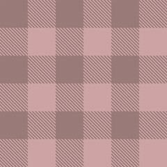 Powdery buffalo checkered texture. Checkered lumberjack seamless pattern. Geometric fabric background for flannel shirt, picnic blanket, kitchen napkin, tweed coat. Vector flat illustration.
