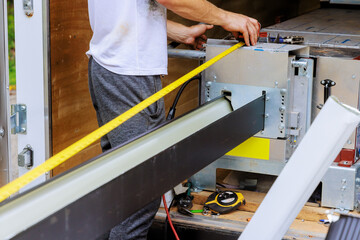 Bending of rain gutters is thin metal is carried out using bending machine tool