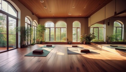 Yoga studio: yoga retreat.