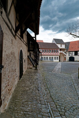 Kirchengaden in Gochsheim, Landkreis Schweinfurt, Unterfranken, Bayern, Deutschland.