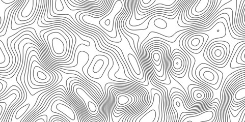 Naklejka premium Abstract Topographic map background with wave line. Panorama view gradient multicolor wave curve lines banner background design. Vector illustration. wave Line topography map contour background.
