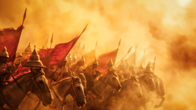 Mahabharata Illustration - Epic Hindu Mythological Scene