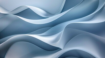 Obraz premium Smooth blue wavy abstract background, perfect for technology and design projects