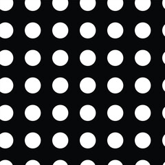Black and White Polka Dot Seamless Pattern Design