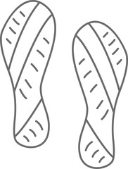 Footprints Of Sneakers Doodle