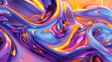 Obraz premium Abstract background forming wavy shapes with a beautiful mix of blue, purple, pink and orange