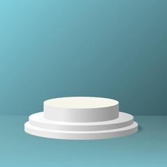 A vibrant, multi-colored pedestal background designed for product photography