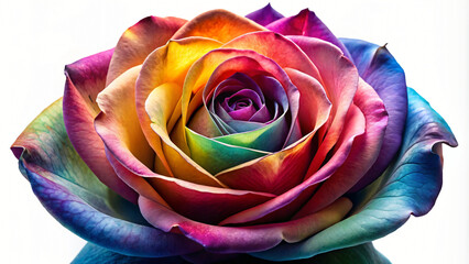A colorful rose on a background close-up shot showing its petals and beauty