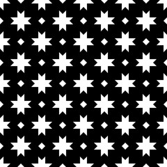 Geometric seamless pattern. Minimalist modern print. Simple background. Stars motif. Geo ornament. Trendy contemporary wallpaper. Abstract design. Vector artwork