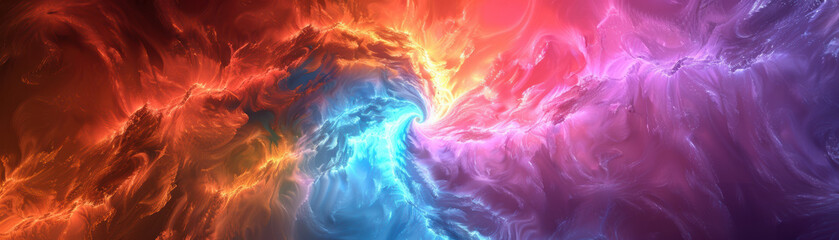 Abstract colorful swirling clouds in vibrant hues of red, blue, and purple, creating a cosmic and dynamic visual effect. Perfect for backgrounds or design projects.