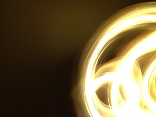 Designs drawn using flashlight, light painting long exposure photography