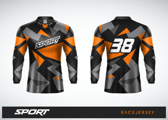 Long sleeve tshirt racing sports abstract jersey design for race, soccer, gaming, motocross, cycling