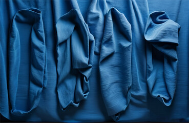 Obraz premium Blue cloth for background
