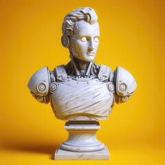 torso statue of a cyborg