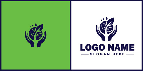 NGO icon Charitable group Voluntary agency Nonprofit organization flat logo sign symbol editable vector